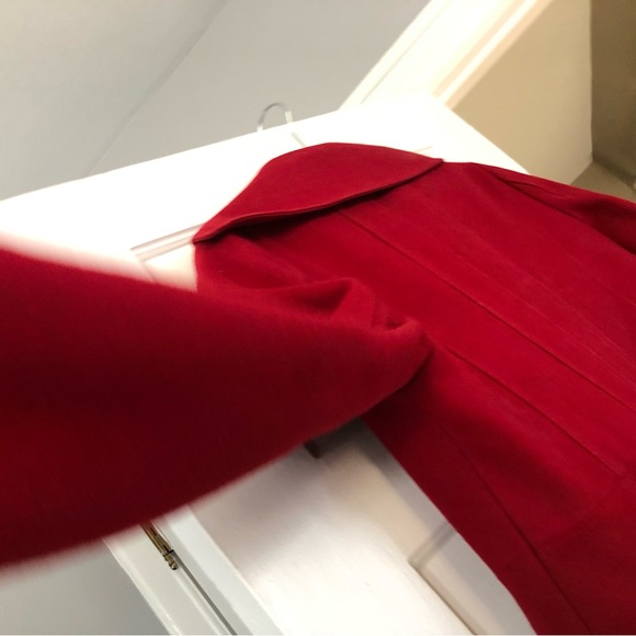 Women’s Red Wool Blend Coat by Laundry by Shelli Segal (Size Large) - Picture 7 of 7